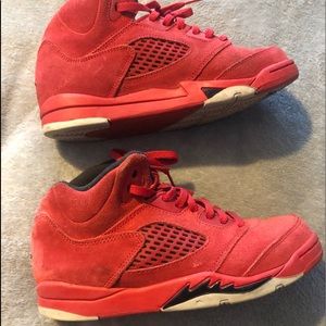 RED SUEDE JORDANS🏀
